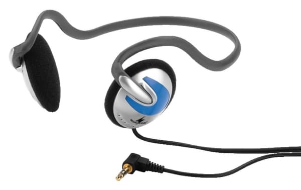 Monacor MD-260, Hörlurar, Hals-band, Musik, Grå, Silver, 1,5 m, Kabel