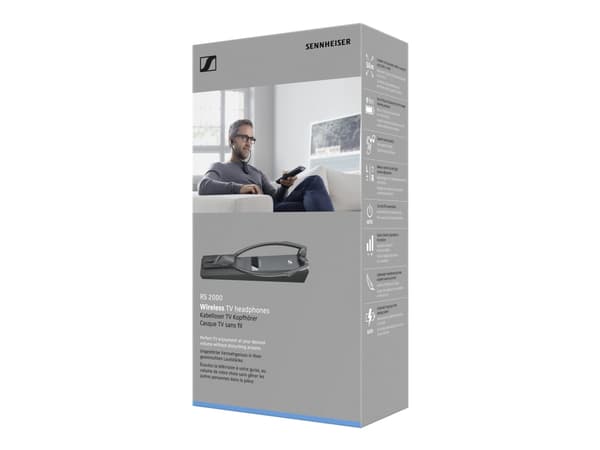Sennheiser RS 2000, Langallinen & langaton, 15 - 16000 Hz, Musiikki, Kuulokkeet, Musta