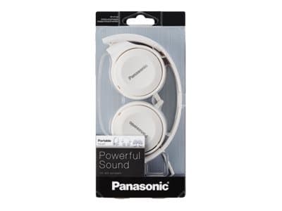 Panasonic RP-HF100E - Hodetelefoner - on-ear - kablet - 3,5 mm jakk - hvit