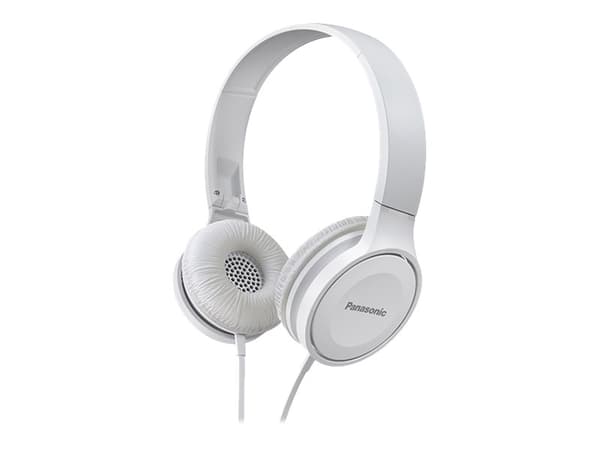 Panasonic RP-HF100E - Hodetelefoner - on-ear - kablet - 3,5 mm jakk - hvit