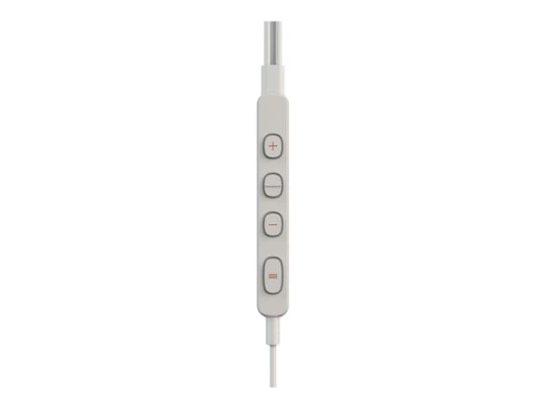 Pioneer Rayz SE-LTC3R-W - Hörlurar med mikrofon - inuti örat - kabelansluten - aktiv brusradering - Lightning - is