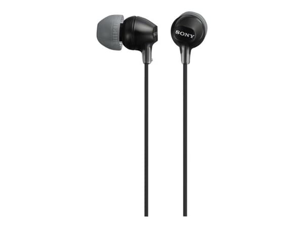 Sony MDR-EX15LP - EX Series - hörlurar - inuti örat - kabelansluten - 3,5 mm kontakt - svart