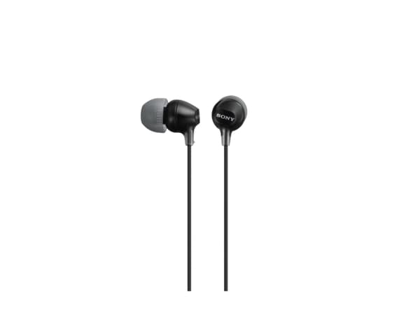Sony MDR-EX15LP - EX Series - hörlurar - inuti örat - kabelansluten - 3,5 mm kontakt - svart