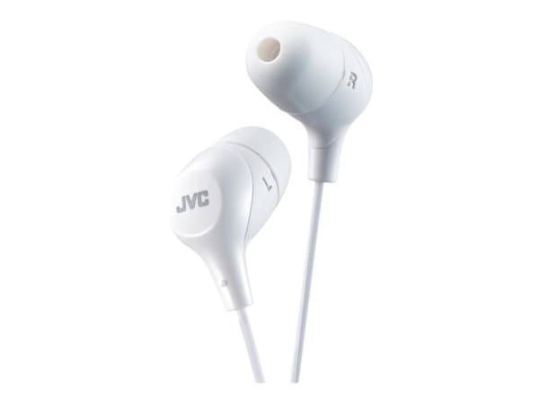 JVC HA-FX38-E Marshmallow - Hörlurar - inuti örat - kabelansluten - vit