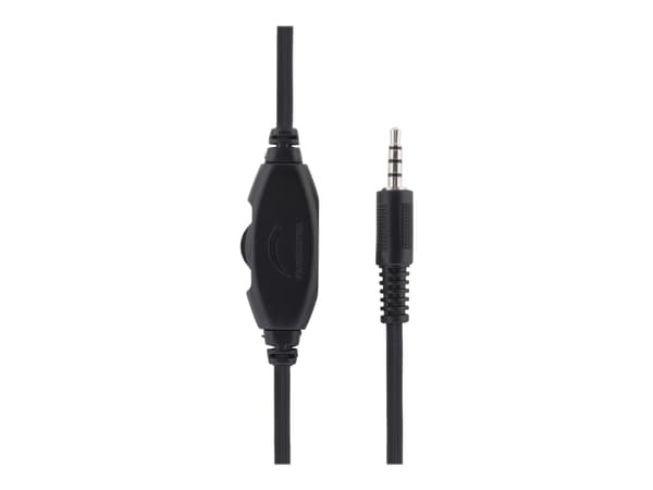 DELTACO HL-50 - Headset - fullstorlek - kabelansluten - 3,5 mm kontakt - svart
