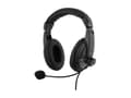 Miniatyrbild 2 av 5: DELTACO HL-50 - Headset - fullstorlek - kabelansluten - 3,5 mm kontakt - svart
