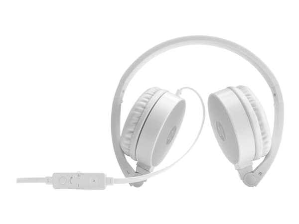 HP H2800 - Hodetelefoner med mikrofon - on-ear - kablet - 3,5 mm jakk - sølv