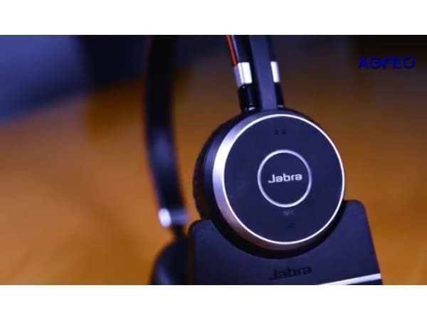 AGFEO Evolve 65 BT Duo, Trådlös, Samtal/musik, 111 g, Headset, Grå