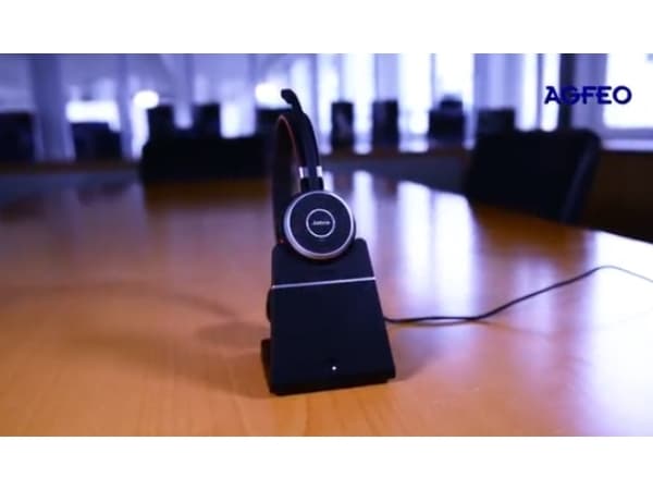 AGFEO Evolve 65 BT Duo, Trådlös, Samtal/musik, 111 g, Headset, Grå