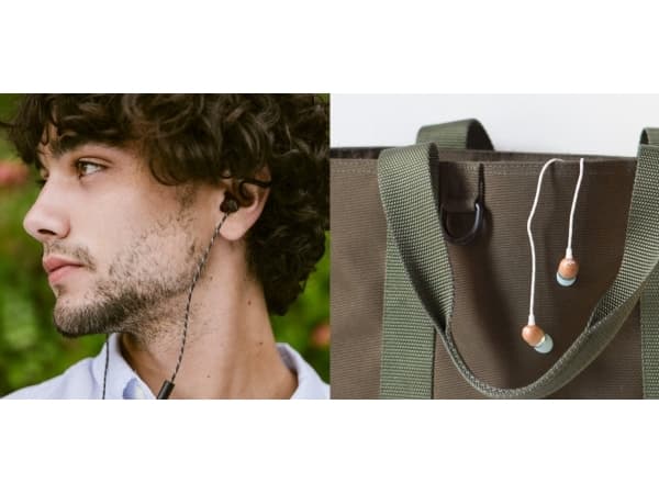 House of Marley Smile Jamaica - Ørepropper med mikrofon - i øret - kablet - lydisolerende - messing