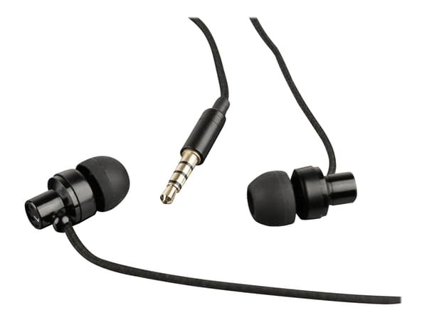 GMB Audio Paris MHS-EP-CDG-B - Hörlurar med mikrofon - inuti örat - kabelansluten - 3,5 mm kontakt - svart