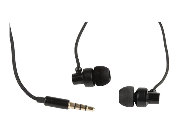 GMB Audio Paris MHS-EP-CDG-B - Hörlurar med mikrofon - inuti örat - kabelansluten - 3,5 mm kontakt - svart