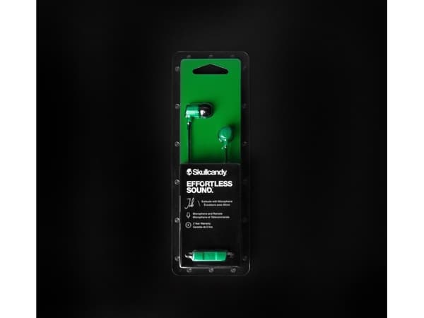 Skullcandy Jib - Hörlurar med mikrofon - inuti örat - kabelansluten - 3,5 mm kontakt - ljudisolerande - svart