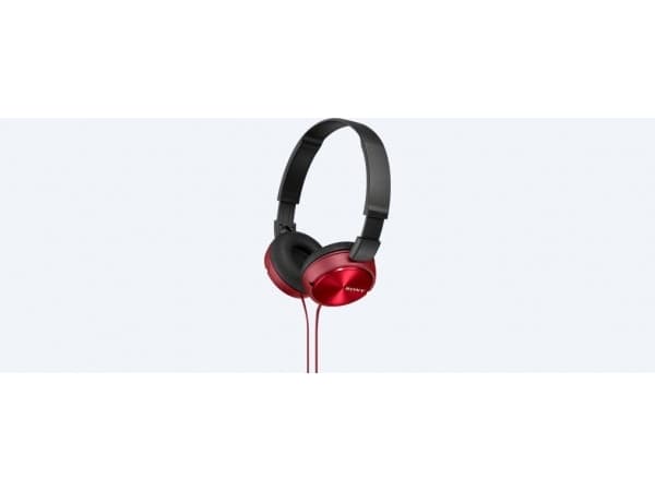 Sony MDR-ZX310 - Hodetelefoner - full størrelse - kablet - 3,5 mm jakk - rød