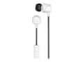 Miniatyrbild 2 av 5: Skullcandy Jib - Hörlurar med mikrofon - inuti örat - kabelansluten - 3,5 mm kontakt - ljudisolerande - vit/svart/vit
