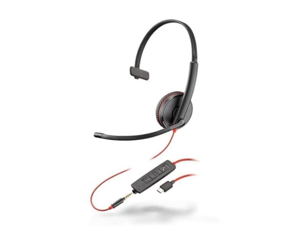 Poly Blackwire C3215 USB-C - 3200 Series - hodesett - on-ear - kablet - 3,5 mm jakk, USB-C
