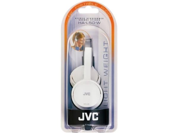 JVC HA-L50W Light weight (white), Koblet med ledninger (ikke trådløs), 18 - 22000 Hz, Musikk, 46 g, Hodetelefoner, Hvit