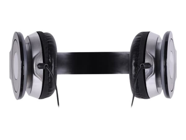 Rebeltec CITY - Hodetelefoner med mikrofon - on-ear - kablet - 3,5 mm jakk - svart