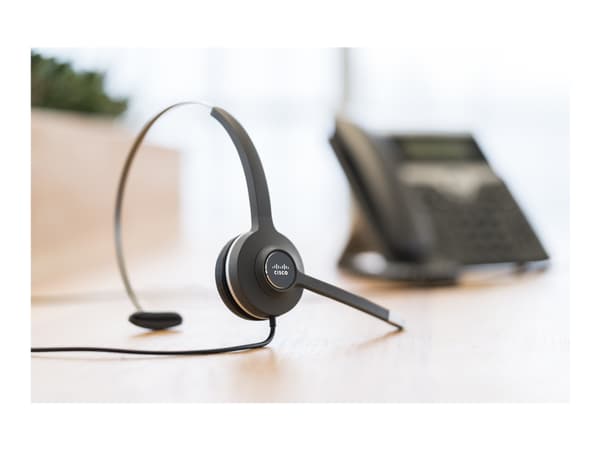 Cisco 531 Wired Single - Hodesett - on-ear - kablet - for Cisco DX70, DX70 - MSRP, DX80, DX80 (No Radio); IP Phone 8851, 8861, 8865, 8865NR