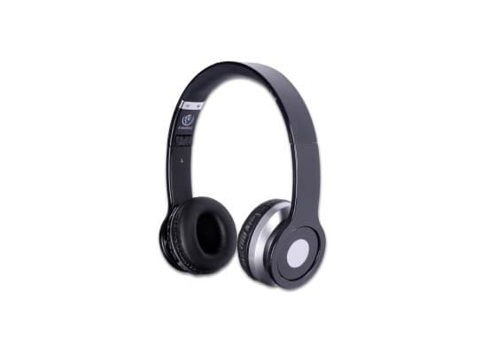 Rebeltec CRYSTAL - Hörlurar med mikrofon - på örat - Bluetooth - trådlös - svart