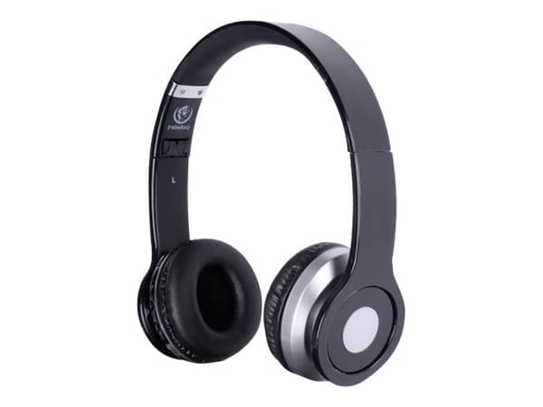 Rebeltec CRYSTAL - Hörlurar med mikrofon - på örat - Bluetooth - trådlös - svart