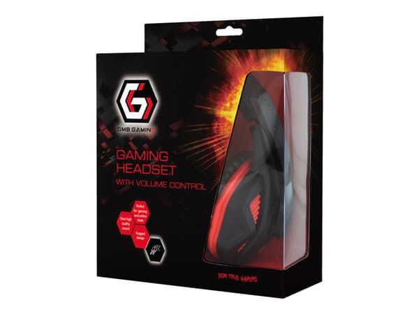 Gembird GHS-03 - Headset - fullstorlek - kabelansluten - 3,5 mm kontakt - mattsvart