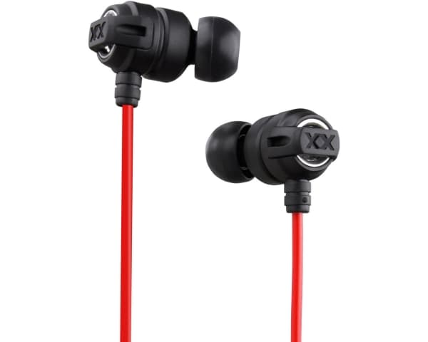 JVC HA-FX1X, Langallinen, 5 - 23000 Hz, Musiikki, 5,2 g, Kuulokkeet, Musta, Punainen
