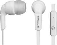 Titanum TH109W - Ørepropper med mikrofon - i øret - kablet - 3,5 mm jakk - hvit
