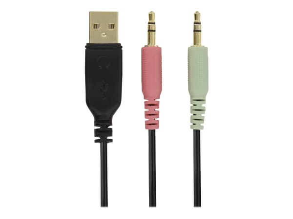 DELTACO GAMING GAM-069 - Hodesett - full størrelse - kablet - USB, 3,5 mm jakk - svart