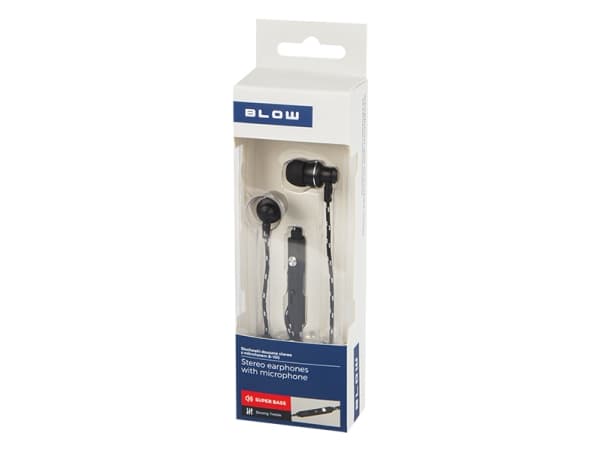 BLOW B-100, Kuulokkeet, In-ear, Calls/Music, Musta, Kaksikanavainen, Nappi