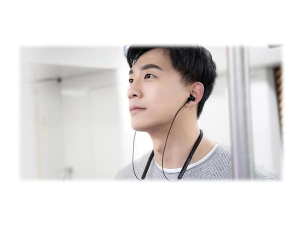 Xiaomi MI BLUETOOTH NECKBAND - Hörlurar med mikrofon - inuti örat - nacKräm - Bluetooth - trådlös - svart