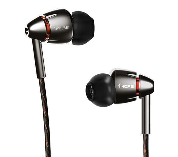 1More E1010, Kuulokkeet, In-ear, Calls/Music, Musta, Punainen, Kaksikanavainen, Soita/Tauko, Kappale >, Volume +, Volume -