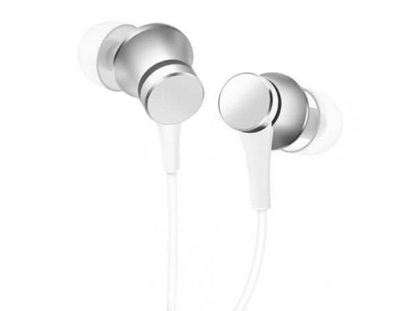 Xiaomi MI Basic - Ørepropper med mikrofon - i øret - kablet - 3,5 mm jakk - sølv