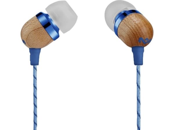 House of Marley Smile Jamaica - Kuulokkeet mikrofonilla - korvaan - langallinen - 3.5 mm liitin - melua eristävä - denim sininen