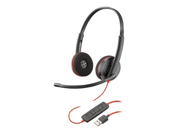 Poly Blackwire C3220 USB - 3200 Series - headset - på örat - kabelansluten - USB - ljudisolerande - svart