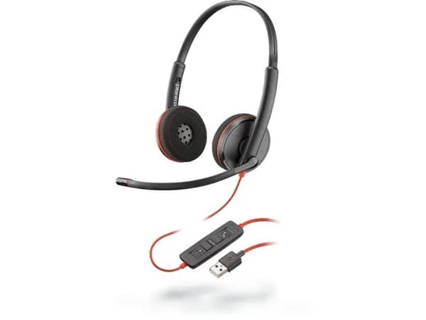 Poly Blackwire C3220 USB - 3200 Series - headset - på örat - kabelansluten - USB - ljudisolerande - svart