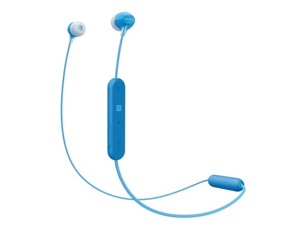 Sony WI-C300 - Hörlurar med mikrofon - inuti örat - Bluetooth - trådlös - NFC - blå