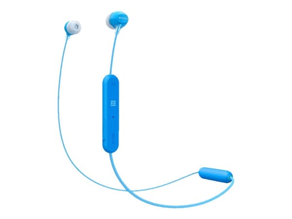 Sony WI-C300 - Hörlurar med mikrofon - inuti örat - Bluetooth - trådlös - NFC - blå