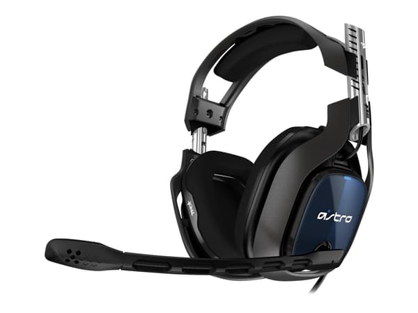 ASTRO A40 TR - For PS4 - headset - fullstorlek - kabelansluten - 3,5 mm kontakt - svart, blå