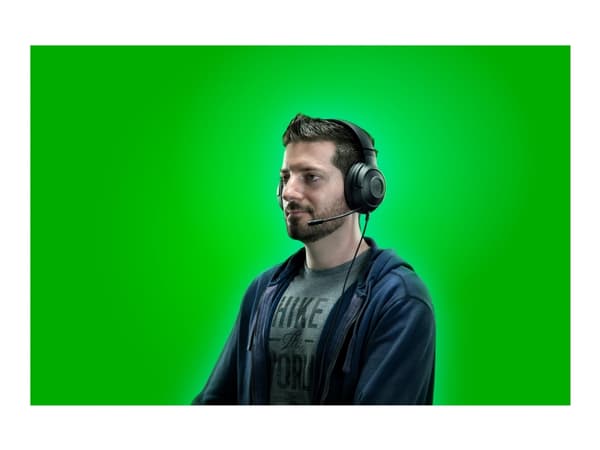 Razer Kraken X - Hodesett - full størrelse - kablet - 3,5 mm jakk - lydisolerende - klassisk svart