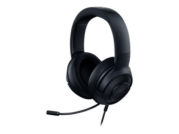 Razer Kraken X - Hodesett - full størrelse - kablet - 3,5 mm jakk - lydisolerende - klassisk svart