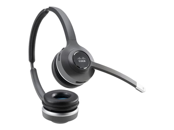 Cisco 562 Wireless Dual - Hodesett - on-ear - DECT 6.0 - trådløs - med Multibase Station - for Cisco DX70, DX80; IP Phone 68XX; Webex Board 55, Board