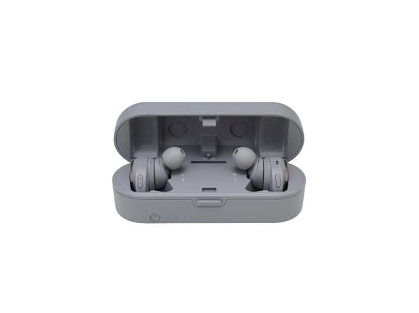Audio-Technica ATH CKR7TW - True wireless-hodetelefoner med mikrofon - i øret - Bluetooth - grå