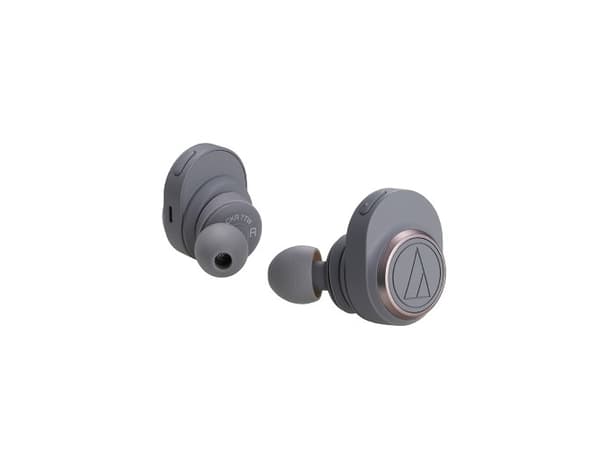 Audio-Technica ATH CKR7TW - True wireless-hodetelefoner med mikrofon - i øret - Bluetooth - grå