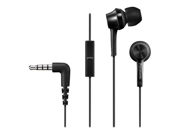 Panasonic RP-TCM115E - Ørepropper med mikrofon - i øret - kablet - 3,5 mm jakk