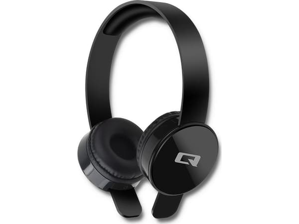 Qoltec - Hodetelefoner med mikrofon - full størrelse - kablet - 3,5 mm jakk - svart