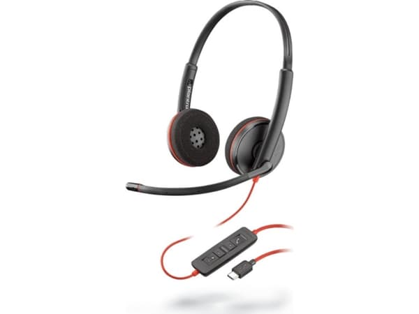 Poly Blackwire C3220 USB-C - 3200 Series - headset - på örat - kabelansluten - USB-C - ljudisolerande - svart