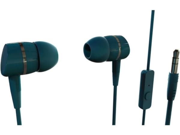 Vivanco Smartsound - Hörlurar med mikrofon - inuti örat - kabelansluten - 3,5 mm kontakt - petrolium