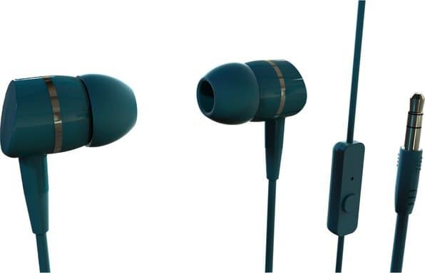 Vivanco Smartsound - Hörlurar med mikrofon - inuti örat - kabelansluten - 3,5 mm kontakt - petrolium