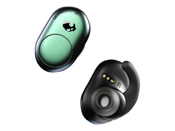 Skullcandy Push - True wireless-hodetelefoner med mikrofon - i øret - Bluetooth - psykotropisk blågrønt